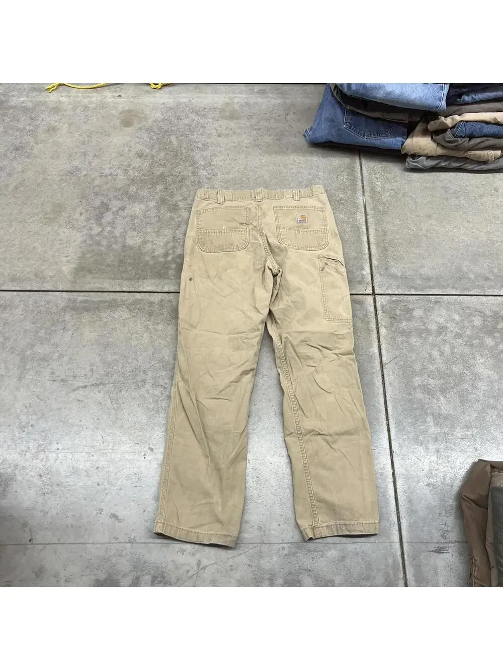 vintage carhartt beige relaxed fit cargo pants size 34 x 32